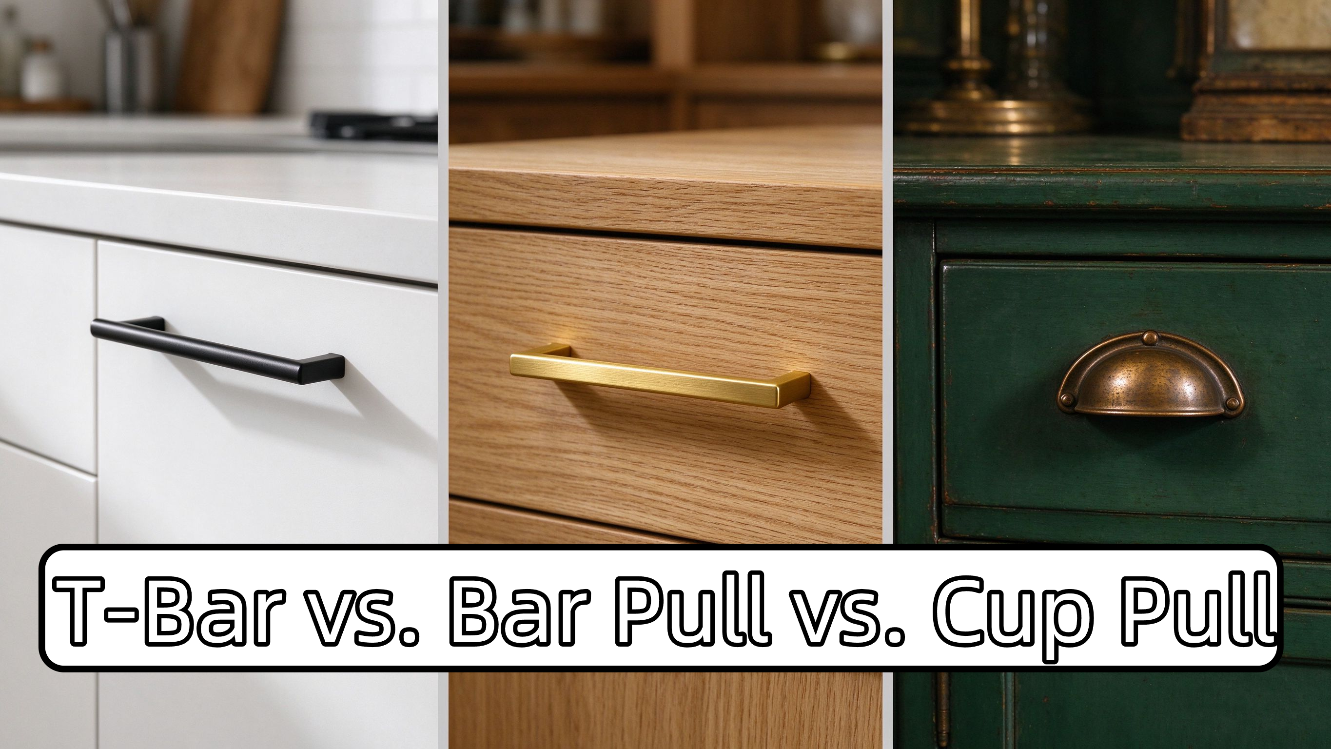 T-Bar vs. Bar Pull vs. Cup Pull: Which Cabinet Handle Fits Your Project?
