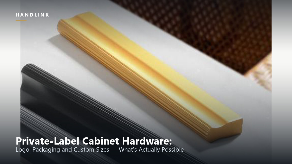Private-Label Cabinet Hardware: Logo, Packaging and Custom Sizes — What's Actually Possible