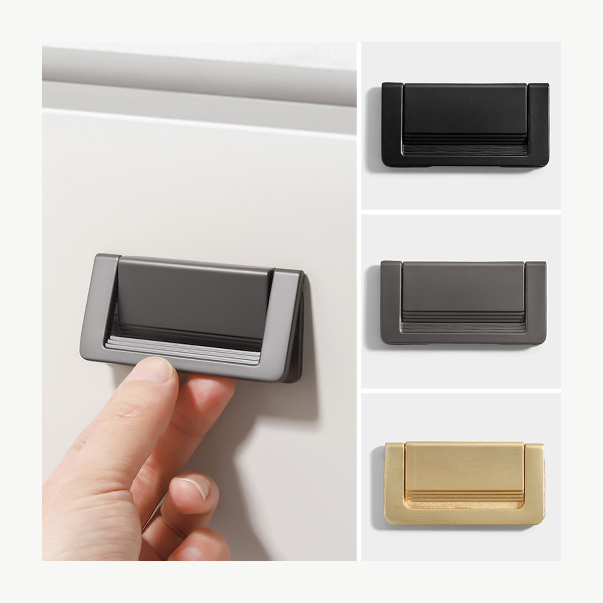Push-To-Open Finger Pull - Zinc Alloy Pulls