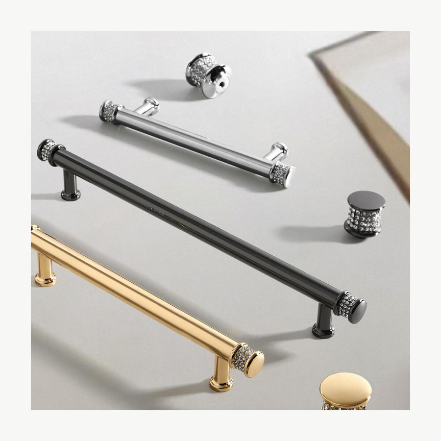 Crystal Bar Pull - Crystal & Ceramic Pulls