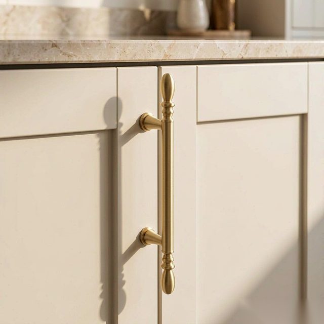 Polished Brass Bar Pull - Solid Brass & Copper Pulls