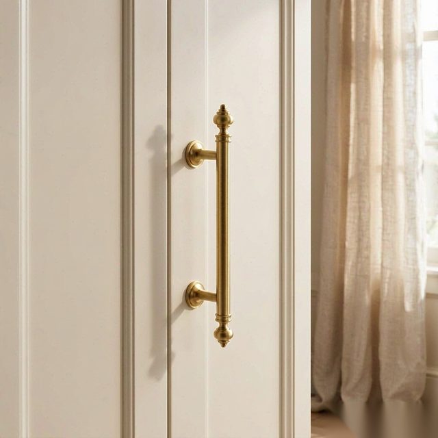 Polished Brass Bar Pull - Solid Brass & Copper Pulls