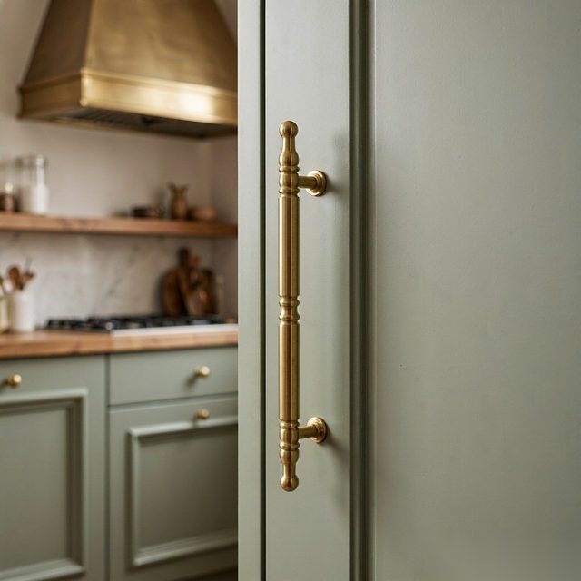 Polished Brass Bar Pull - Solid Brass & Copper Pulls