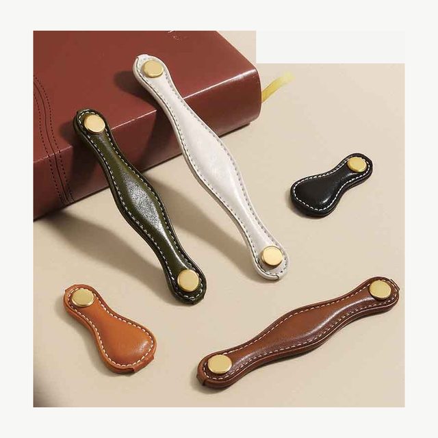 Olive Leather Pull - Zinc Alloy Pulls