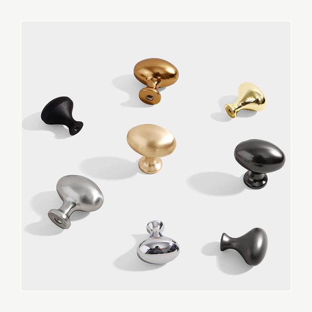 Oval Single-Hole Knob - Zinc Alloy Pulls