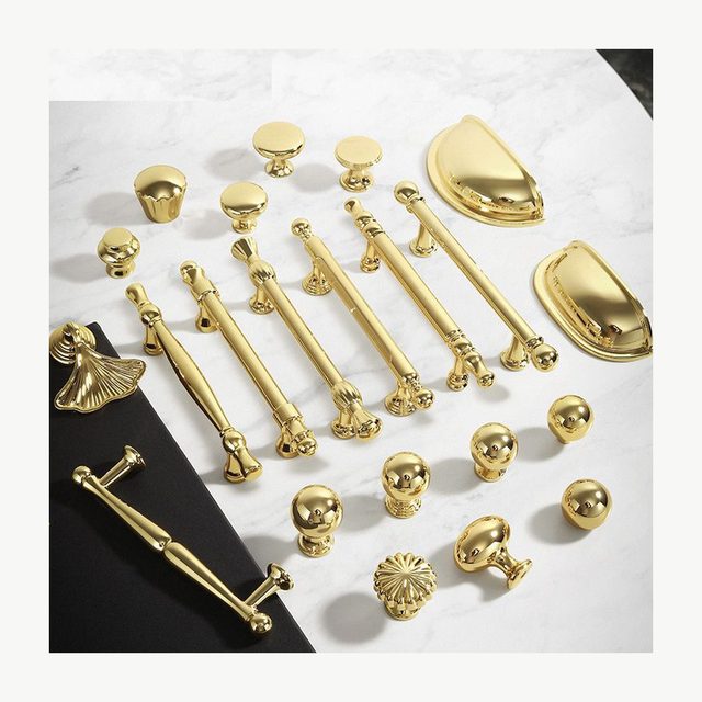 Polished Gold Bar Pull - Zinc Alloy Pulls